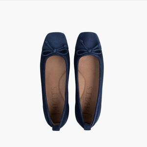 Eric Javits Parris Navy Ballet Flats Size 8M